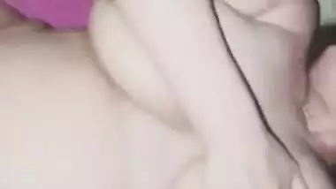 Indian XXX wife with enormous boobs gets hard fucked by her husband MMS