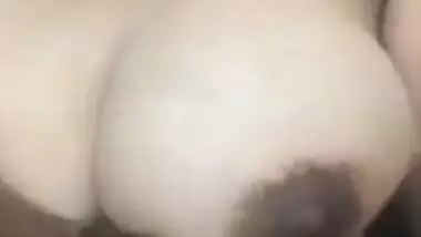 Pleasant Indian girl squeezes left breast and it also can be called porn
