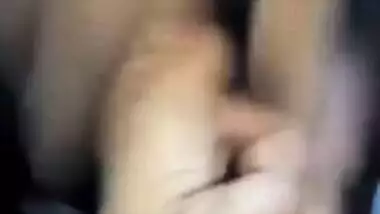Horny Indian female un green helps man relax touching her XXX boobs