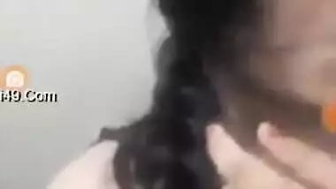 Stud waits for Desi girlfriend to turn the video call into a porn show