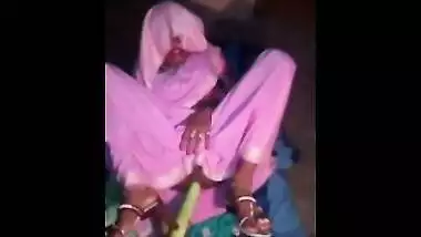 Village aunty masturbation with local dildo