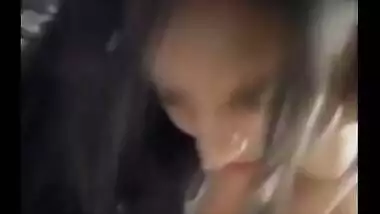 Indian girl blowjob, doggystyle and cowgirl sex with European