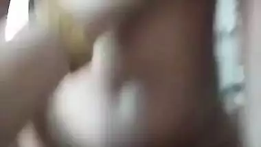Sexy Bhabi Boob Pressing and Ridding Lover Dick